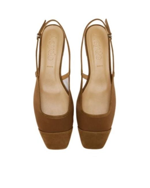 Aeyde Brown Geraldine Slingback Ballet Flats