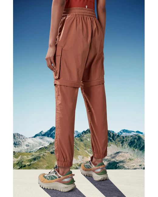 Moncler Red Grenoble Pocket Detailed Cargo Trousers