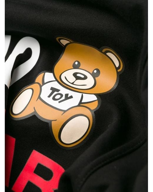 Moschino Black Teddy Printed Sweater
