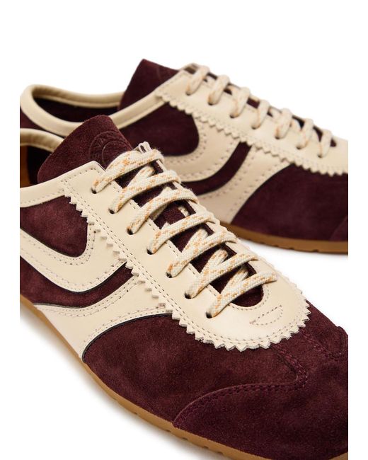 Dries Van Noten Brown Dustin Panelled Suede Sneakers