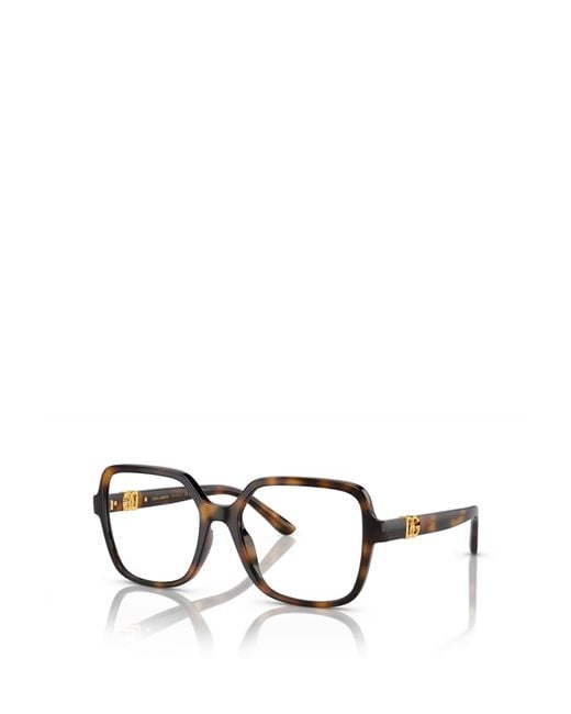 Dolce & Gabbana White Eyewear Square Frame Glasses