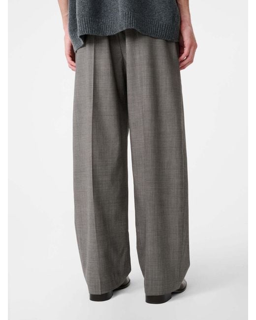 Studio Nicholson Gray Noam Drawstring Cropped Trousers for men