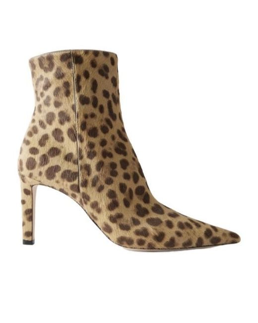 Jimmy Choo Brown Leopard-Print Pony Hair Ankle Boots