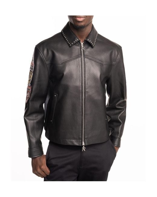 Represent Black X Iron Maiden Trooper Leather Jacket for men