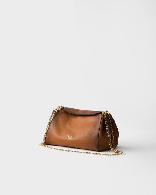Prada Brown Small Tumulte Leather Bag