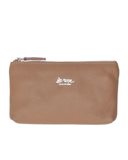 Lela Rose Brown Zipper Clutch