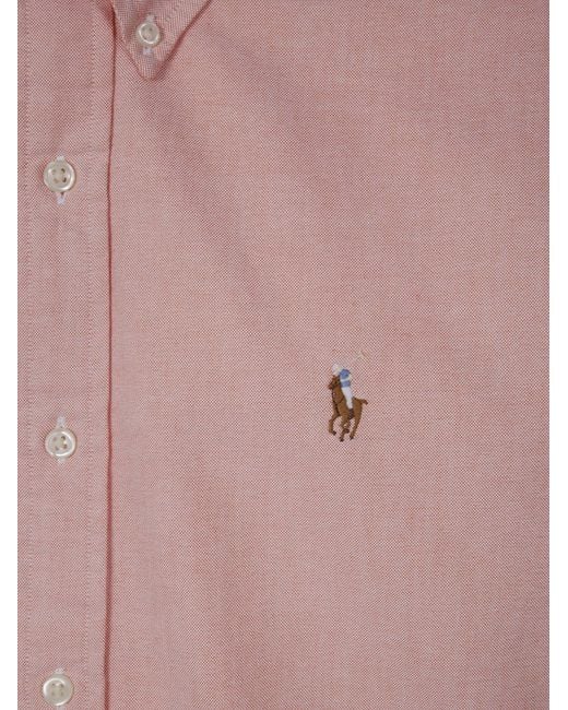 Polo Ralph Lauren Pink Polo Pony-Embroidered Shirt for men