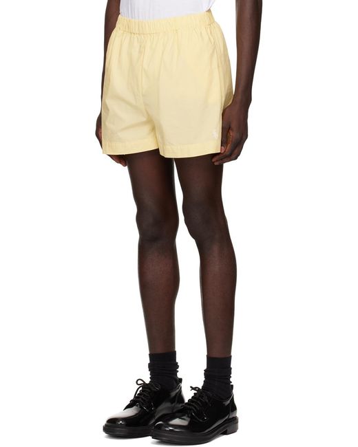 Sporty & Rich Black Src Elasticated-Waist Cotton Shorts for men