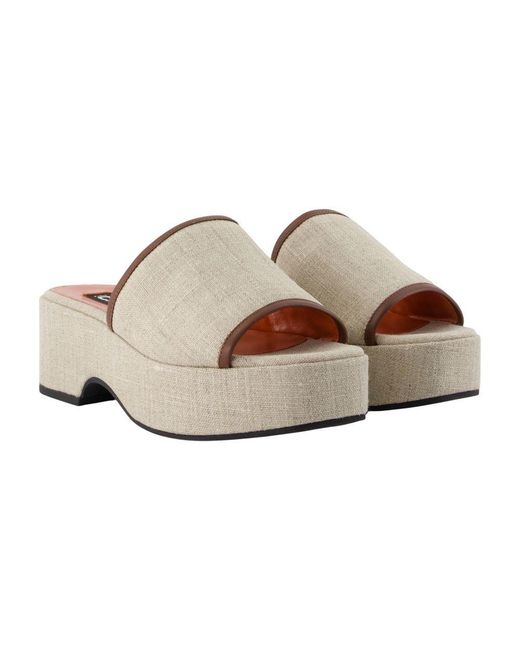 CAREL PARIS White Carel Adri Platform Flat Mules