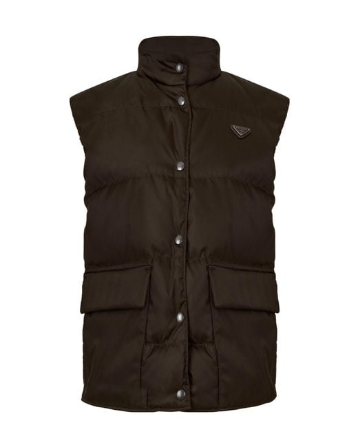 Prada Green Standcollar Cotton Vest