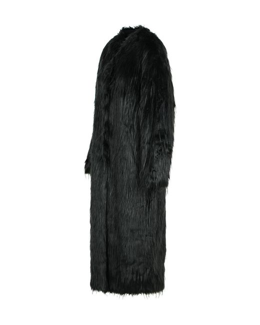 Stand Studio Black Faux Fur 'Carolina' Coat