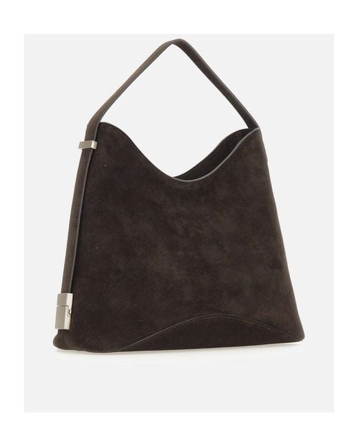 OSOI Black Buckle Detail Shoulder Bag