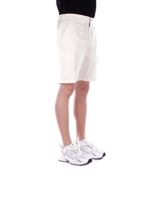 Barbour White International Logo Printed Shorts for men
