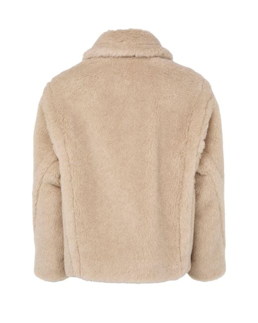 Max Mara Natural Teddy Cropped Coat