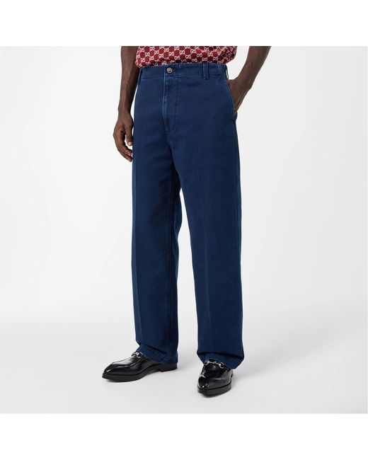Gucci Blue Straight Jeans for men
