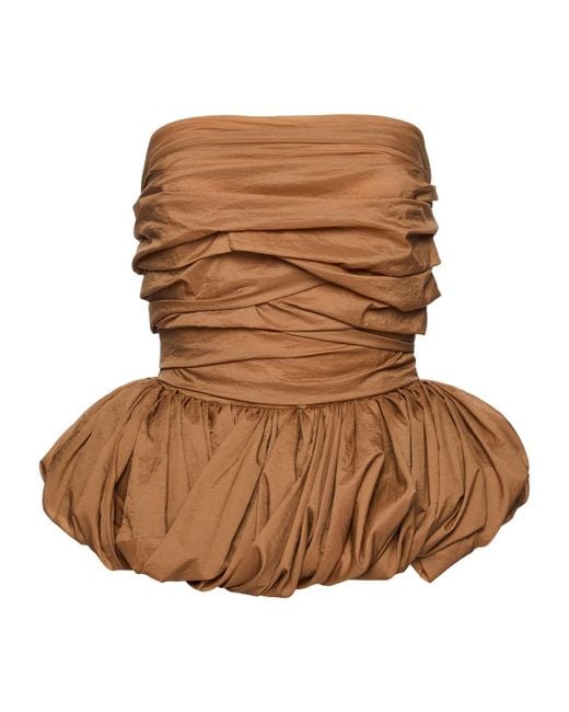 Magda Butrym Brown Draped Peplum Corset