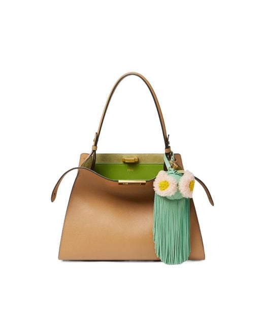 Fendi Green Fringed Bag Bugs Charm