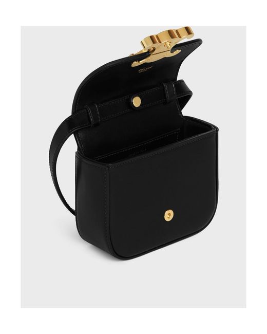 Céline Black Mini Triomphe With Strass Closure