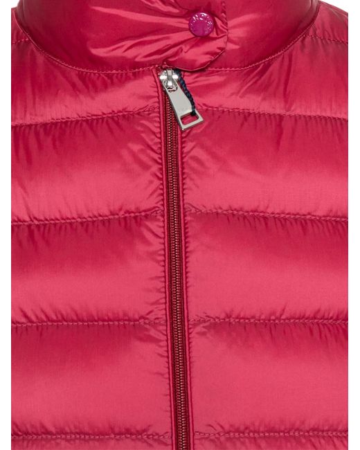 Moncler Red Lans Zip-Up Short Padded Jacket