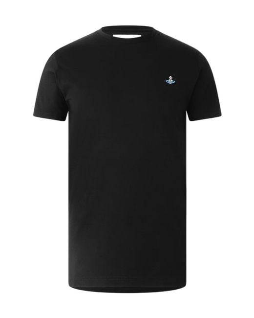 Vivienne Westwood Black Crew Neck Short-Sleeved T-Shirt for men