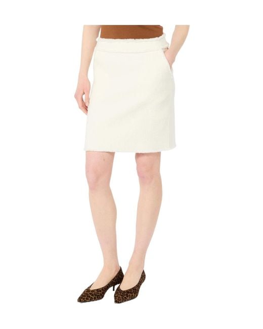 Max Mara Natural Back-Slit Skirt