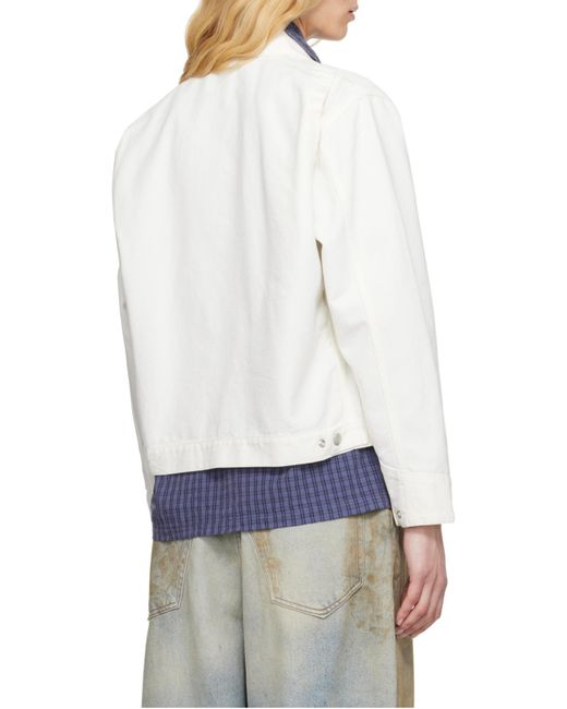 Carhartt White W' Og Detroit Zip Pocket Jacket