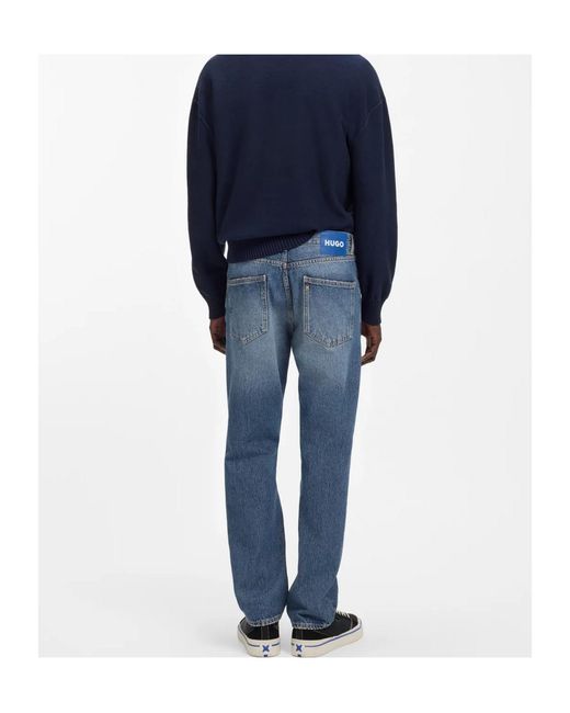 Boss Blue Belt Loop Jeans for men