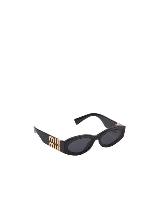 Miu Miu White Eyewear Cat-Eye Sunglasses