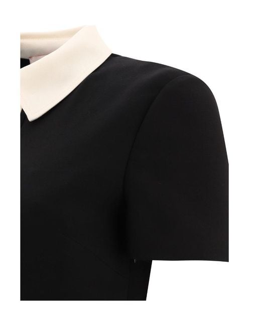 Valentino Black Zippered Detail Dress