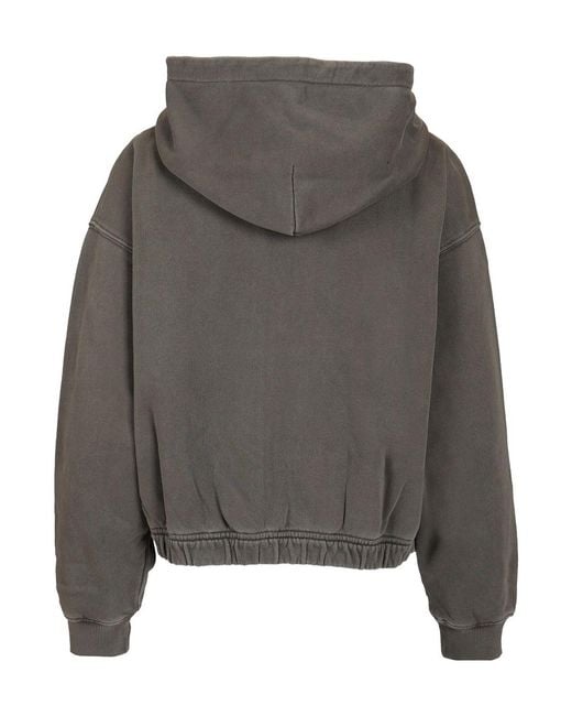 Carhartt Gray Logo-Patch Hoodie