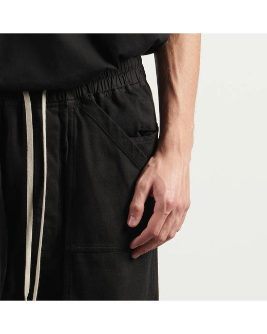 Rick Owens Red Drawstring Drop-Crotch Cargo Trousers for men