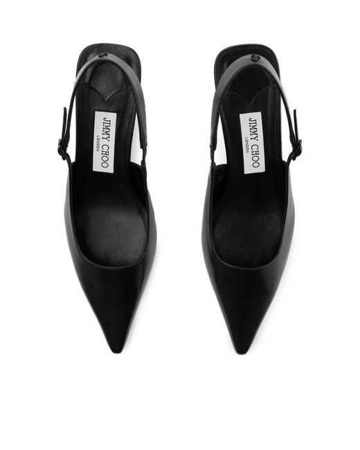 Jimmy Choo Black Amel 50 Slack-Heeled Sandals