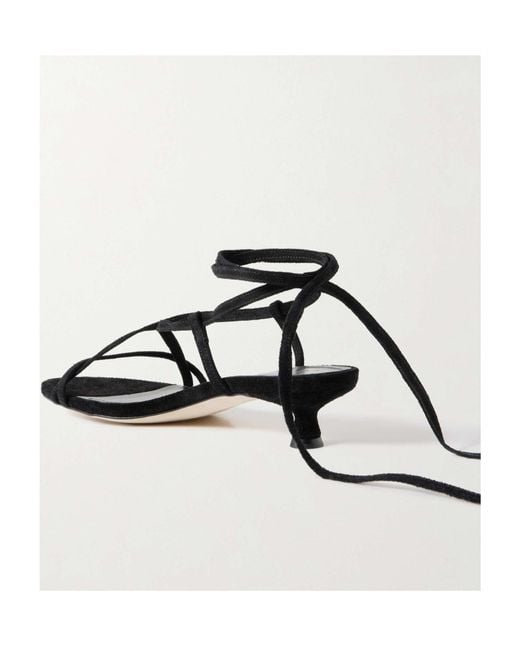 Aeyde Black Round-Headed Sandals