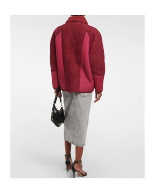 Isabel Marant Red Abeni Suede Jacket
