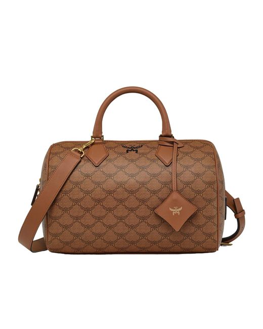 MCM Brown Ella Medium Boston Bag for men