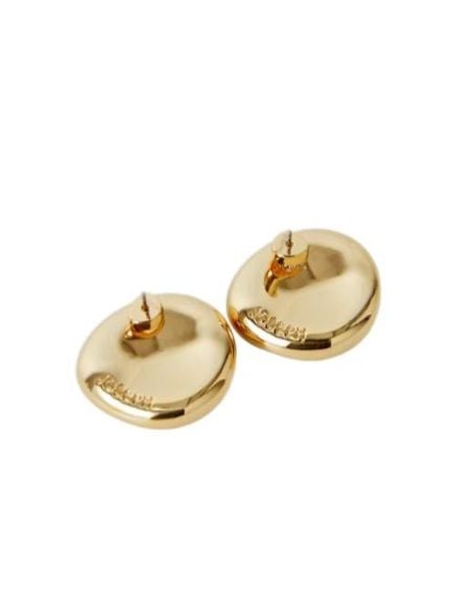Joseph Metallic Medium Bean Gilded Earrings
