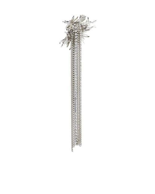 McQueen White Sunflower Earrings