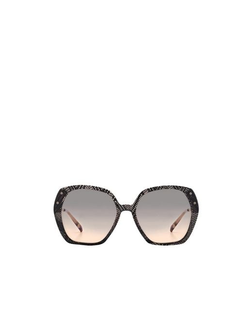 Missoni Metallic Hexagon Frame Sunglasses