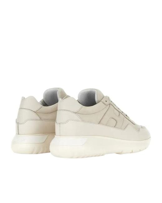 Hogan White Interactive 3 Lace-Up Sneakers for men