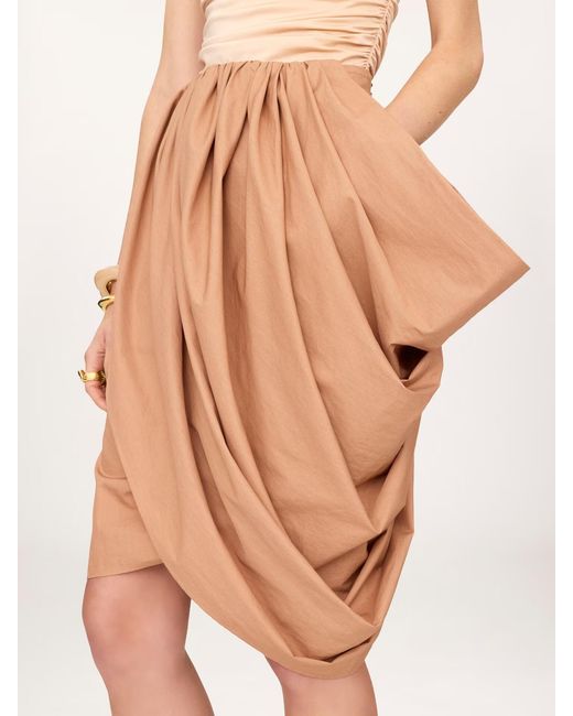 Chloé White Chloé Draped Asymmetric Skirt