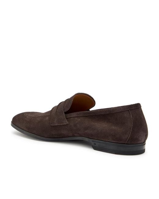 Tom Ford Brown Suede Loafers for men