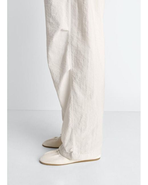 Lemaire White Parachute Pants for men