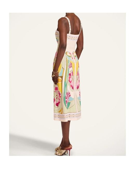 LaDoubleJ White La Doublej Floral Print Midi Dress
