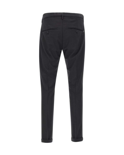 Dondup Blue Gaubert Stretch Trousers for men