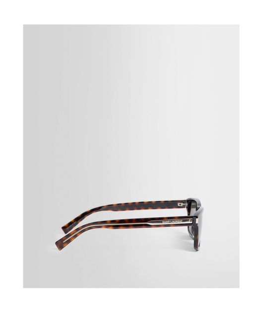 Saint Laurent Gray Eyewear Sl 662 Rectangular Frame Sunglasses for men