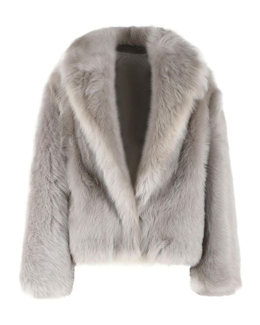 Salvatore Santoro Gray Long-Sleeve Fur Jacket