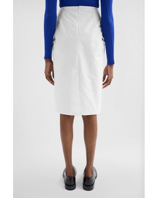 Jil Sander White Technical Faille Skirt