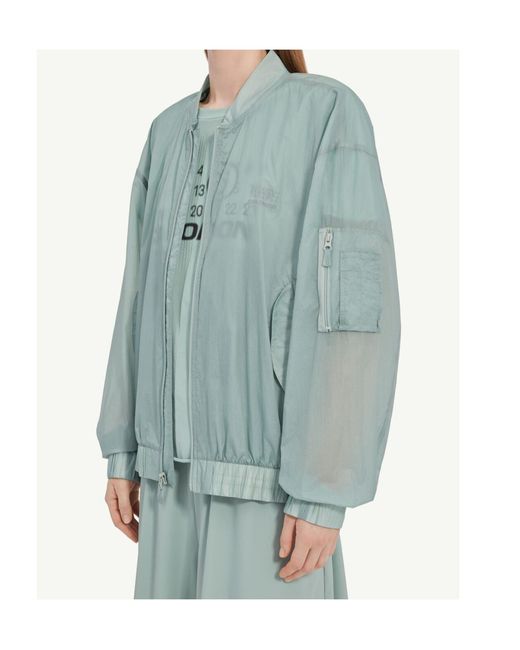 MM6 MAISON MARGIELA X SALOMON Blue Numbers-Printed Zipped Bomber Jacket