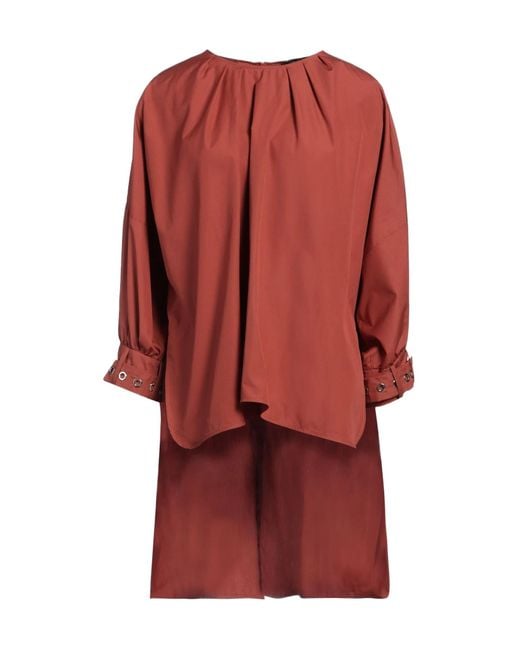 Max Mara Red Solid Color Long-Sleeve Top