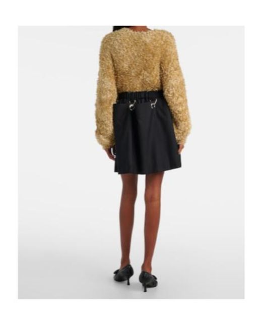 Comme des Garçons Black Wool Miniskirt